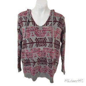 American Eagle Outfitters Small Aztec Hoodie Vneck